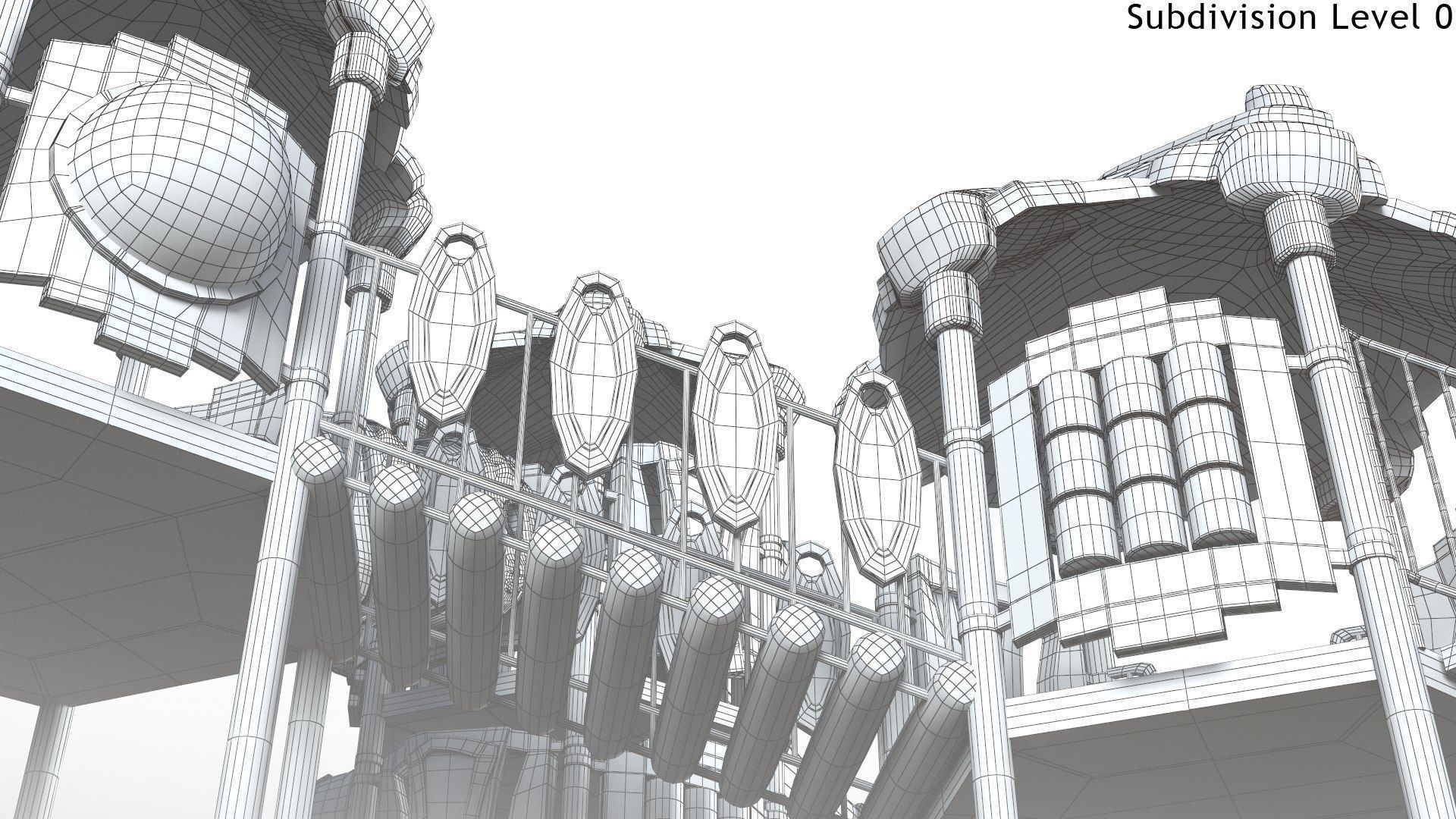 Outdoor Kids Playground Low-poly 3D model_9