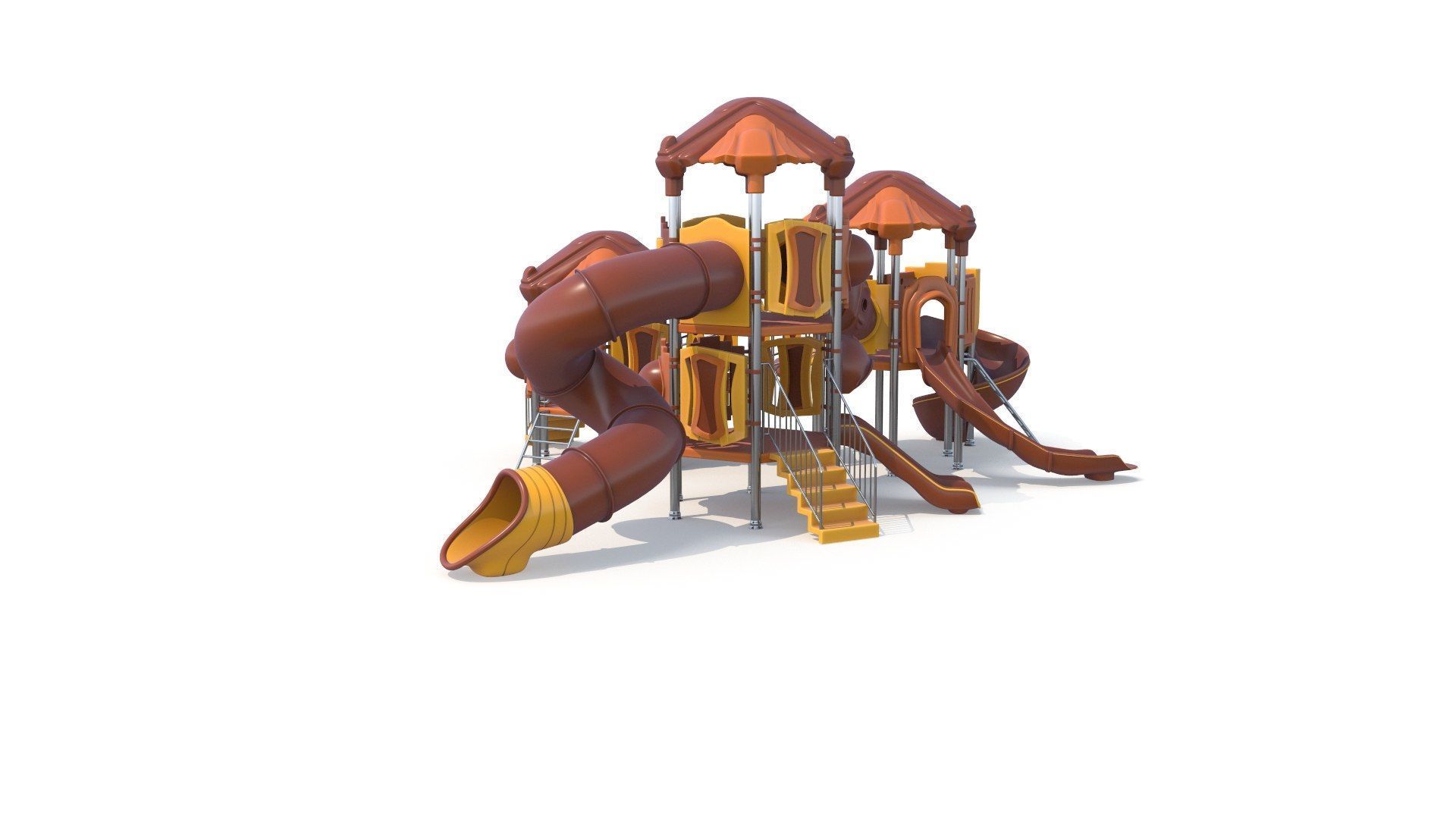 Outdoor Kids Playground Low-poly 3D model_1