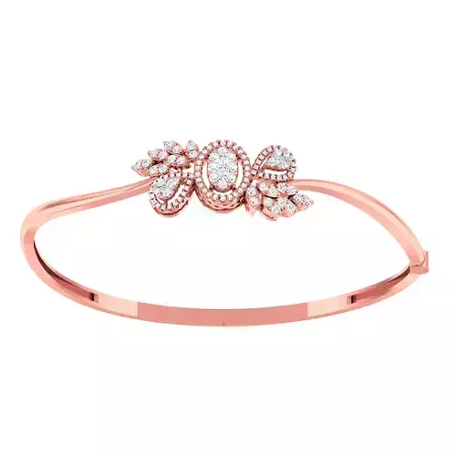 Diamond light gold bracelet 3D print model