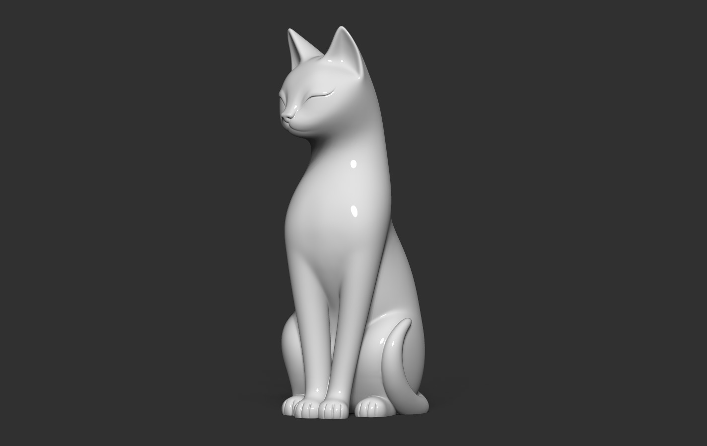 Cat Decoration 3D print model_11