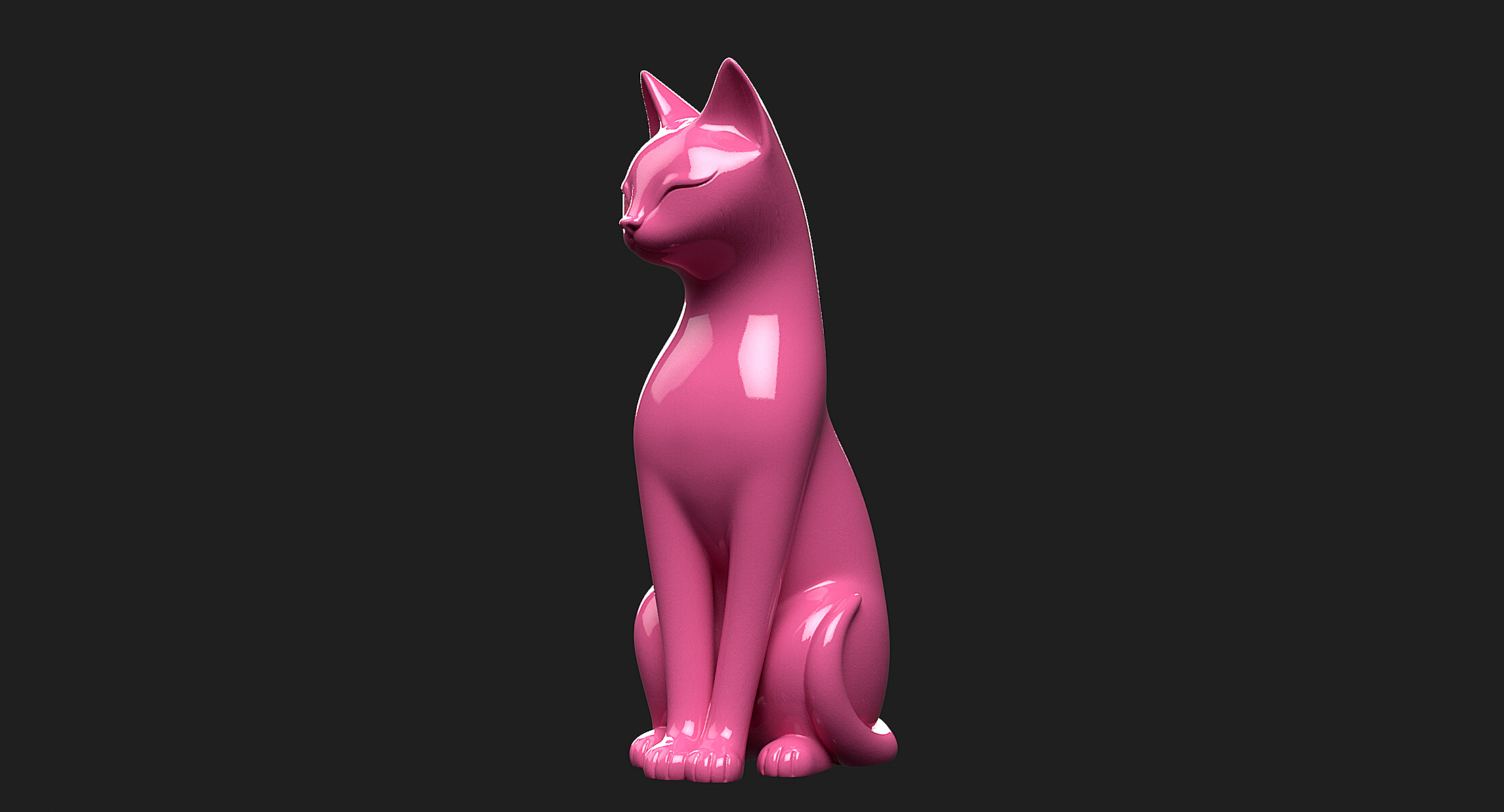 Cat Decoration 3D print model_5