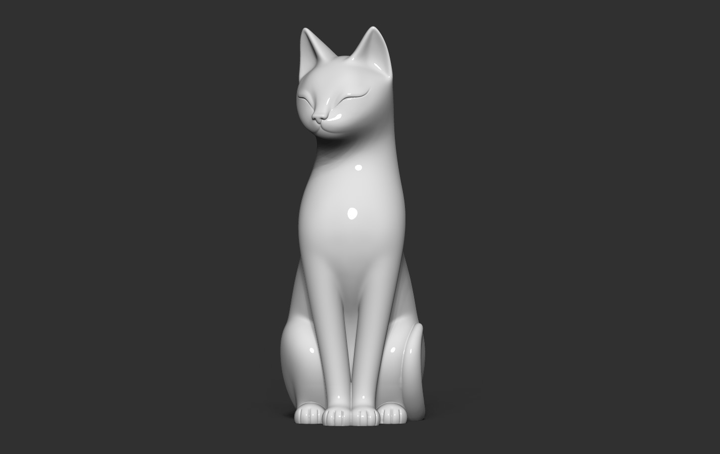 Cat Decoration 3D print model_12