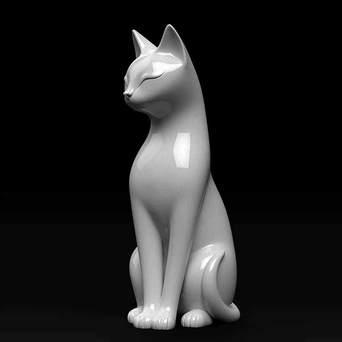Cat Decoration 3D print model_0