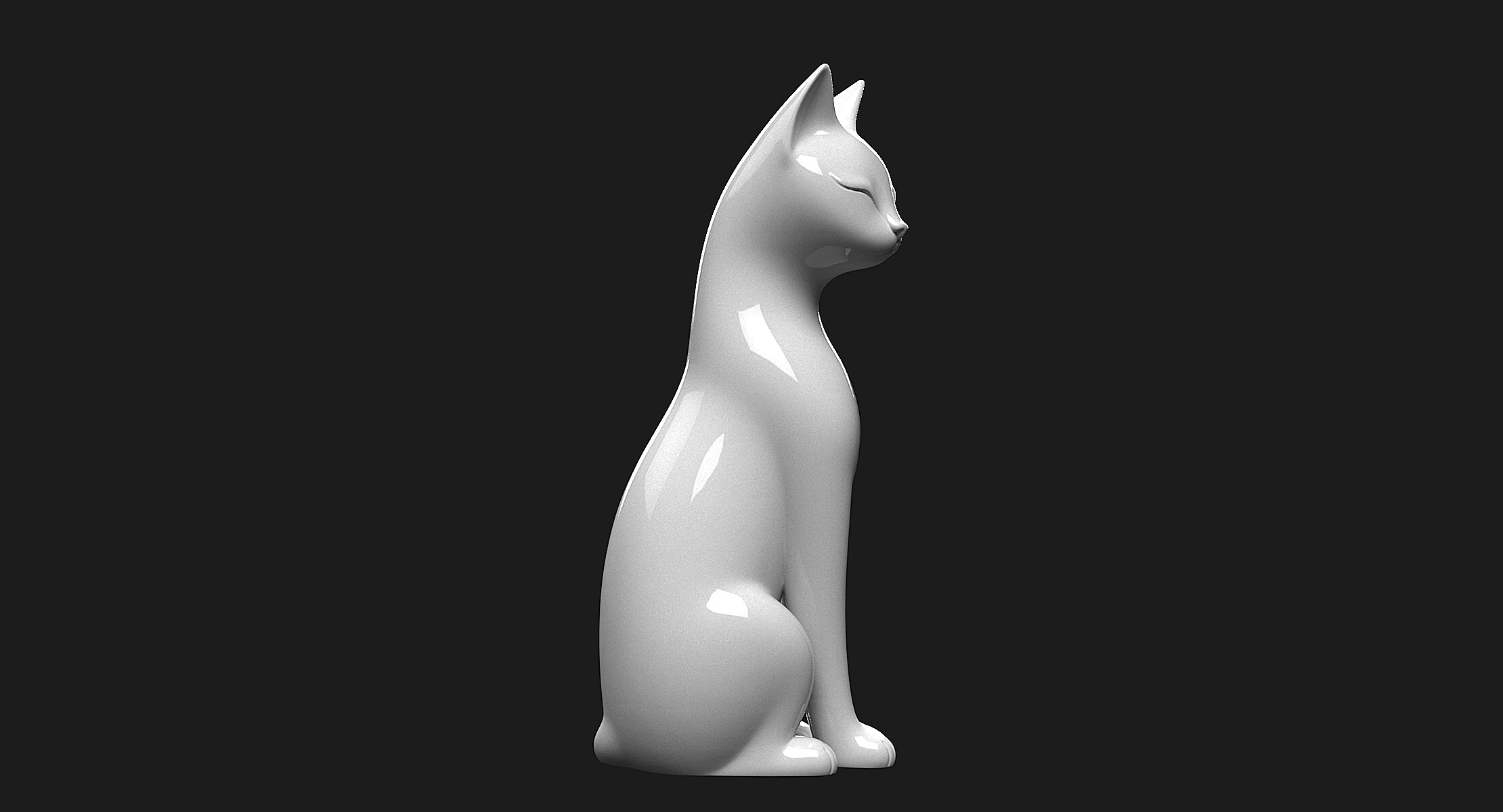 Cat Decoration 3D print model_3