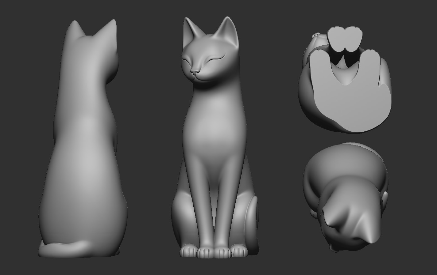 Cat Decoration 3D print model_17