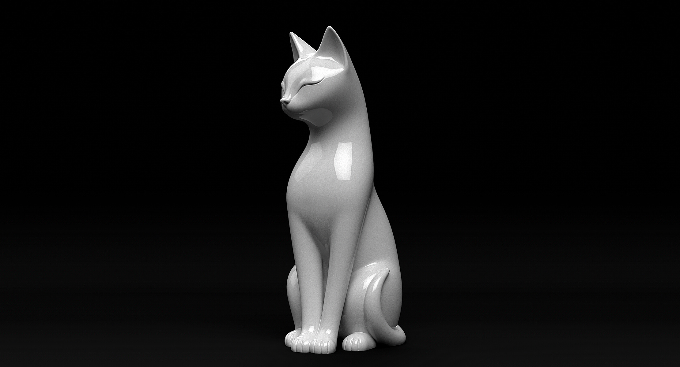 Cat Decoration 3D print model_1