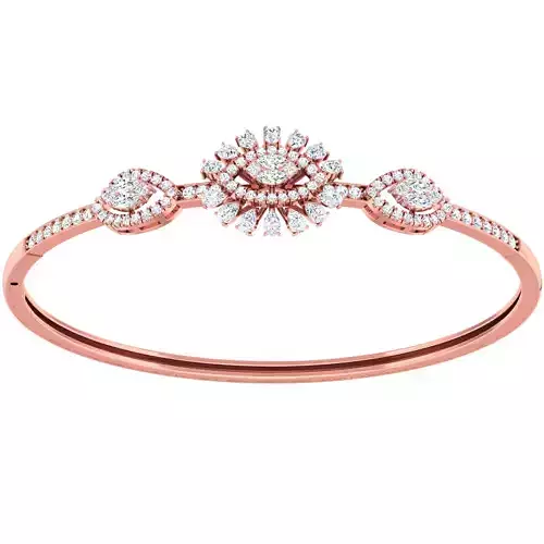 Diamond light gold bracelet 3D print model