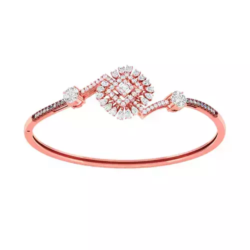 Diamond light gold bracelet 3D print model