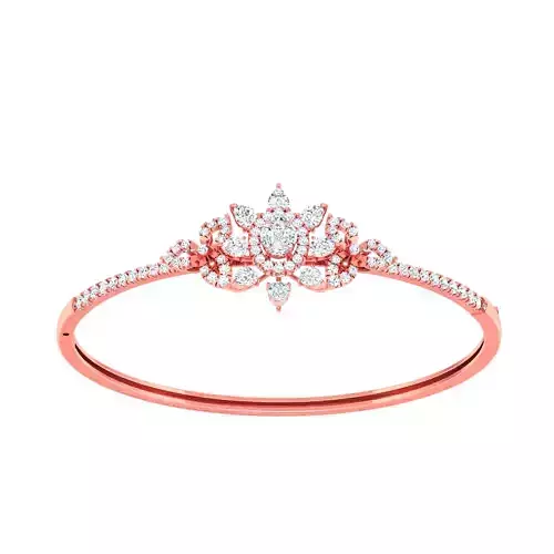 Diamond light gold bracelet 3D print model