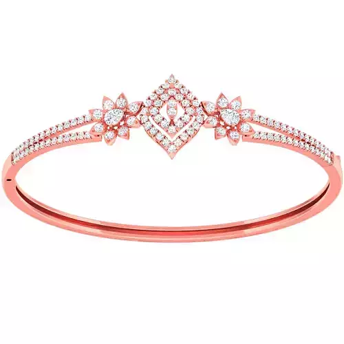 Diamond light gold bracelet 3D print model