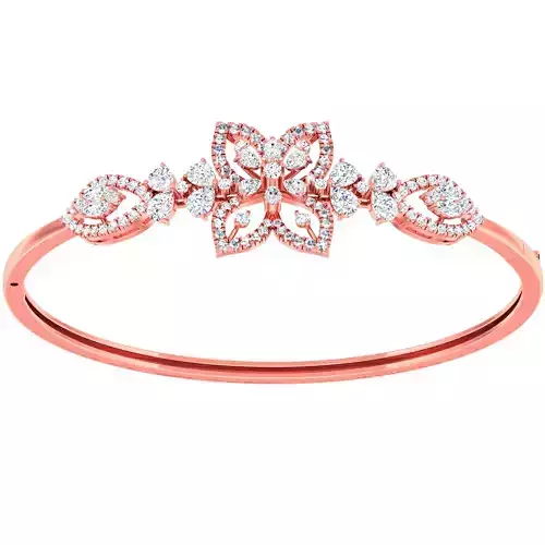 Diamond light gold bracelet 3D print model