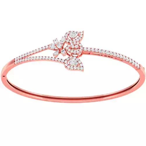 Diamond light gold bracelet 3D print model