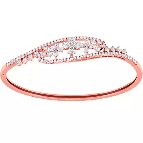 Diamond light gold bracelet 3D print model