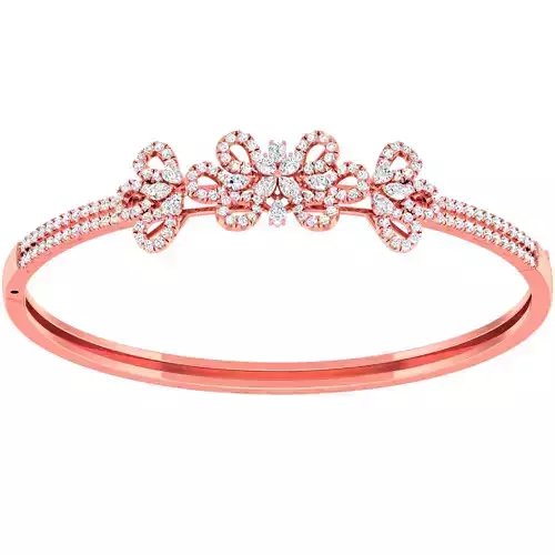 Diamond light gold bracelet 3D print model