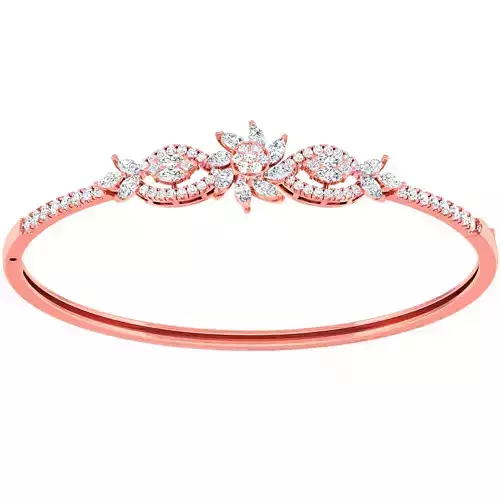 Diamond light gold bracelet 3D print model