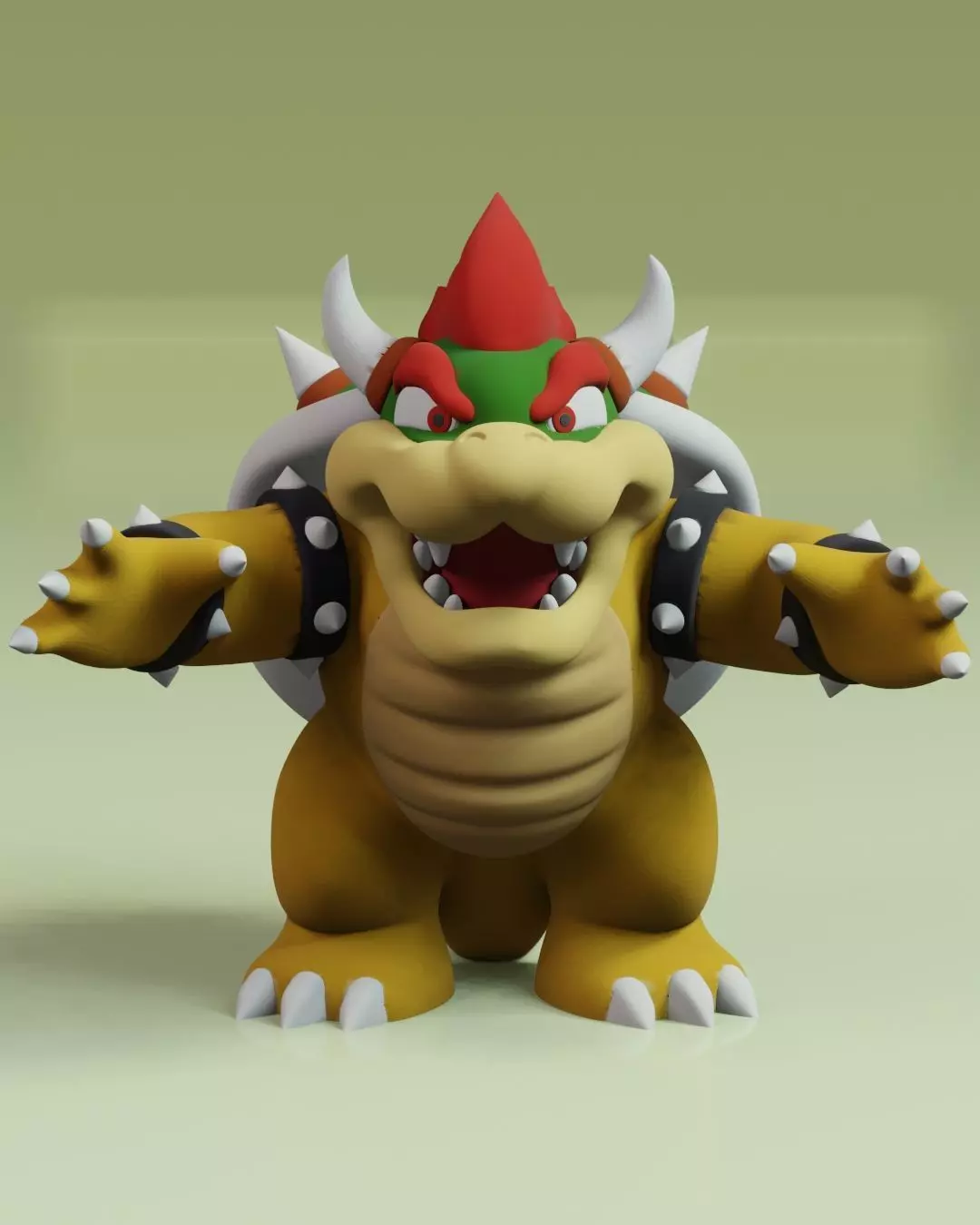 Bowser Mario Fanart 3D print model_0