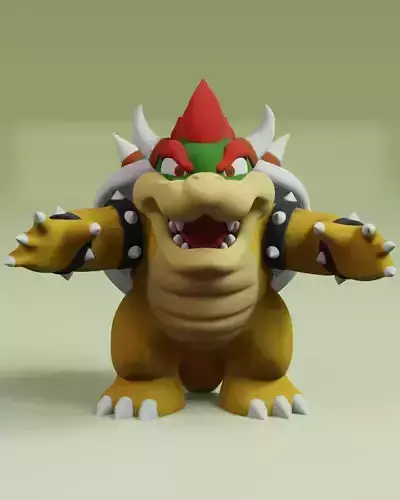 Bowser Mario Fanart 3D print model