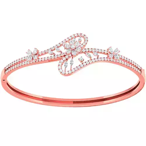 Diamond light gold bracelet 3D print model