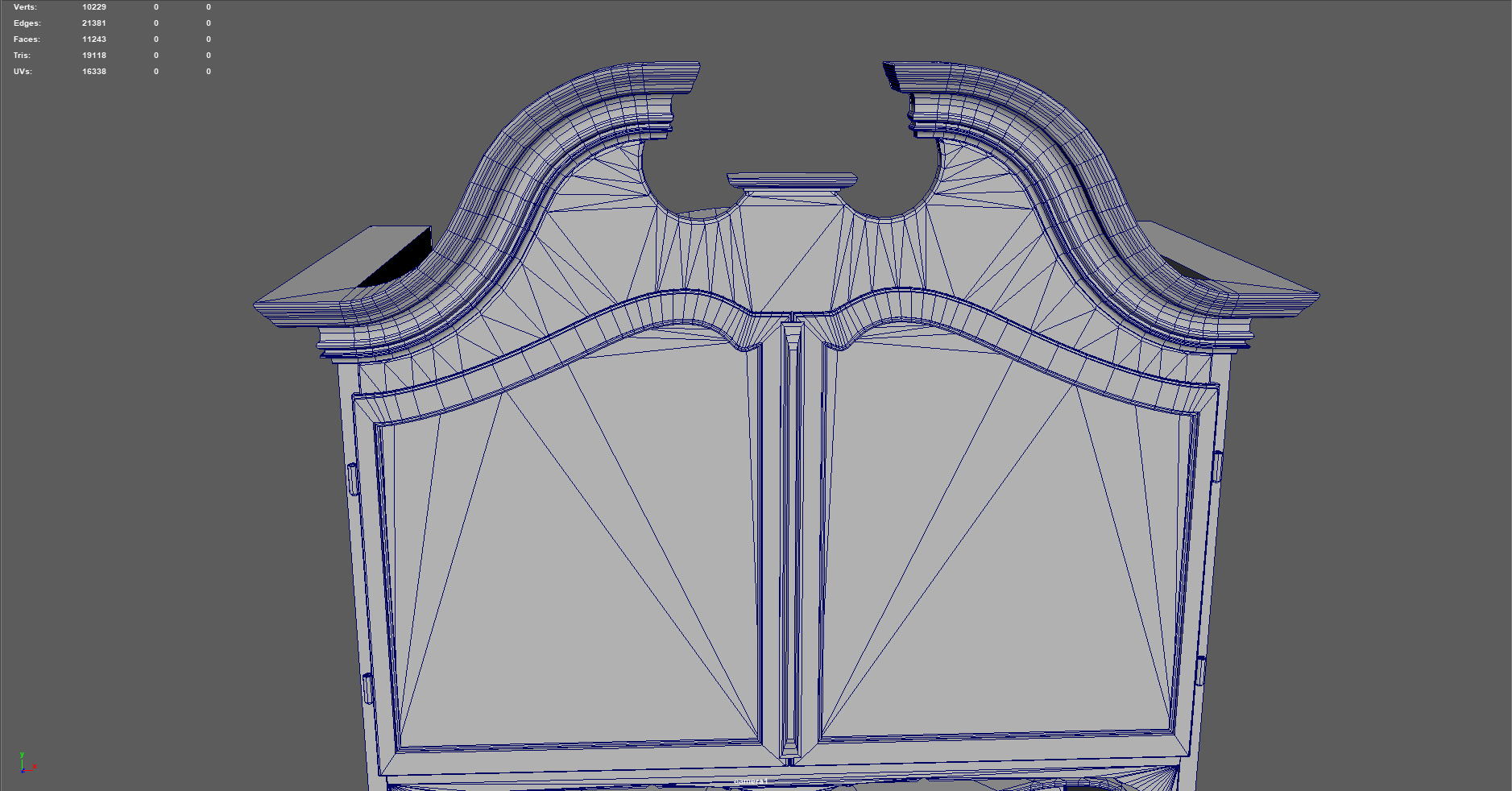 Vintage Cabinet Low-poly 3D model Low-poly 3D model_9