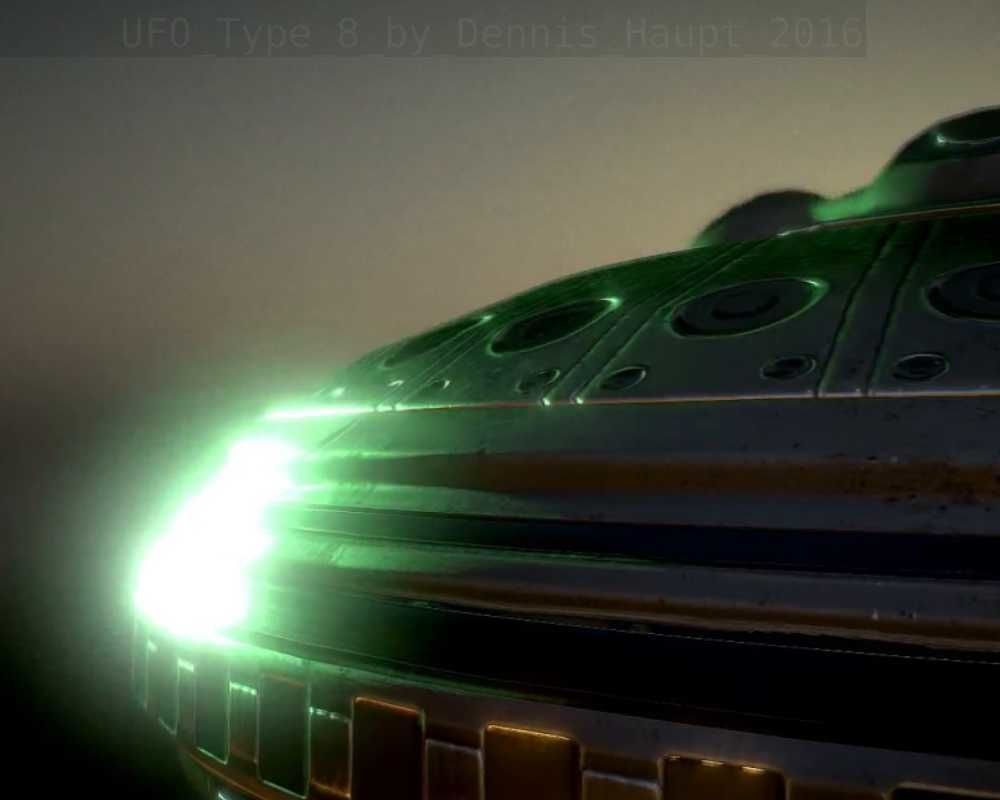 UFO Type 8 Animated and Game Ready Low-poly 3D model_108
