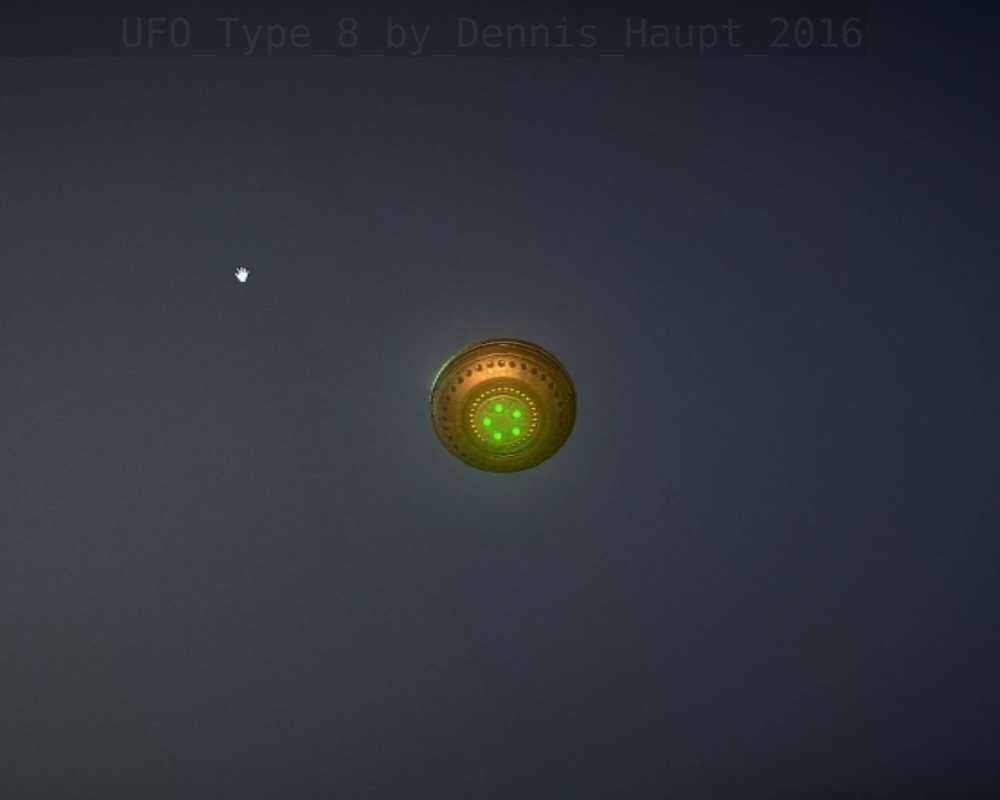 UFO Type 8 Animated and Game Ready Low-poly 3D model_123