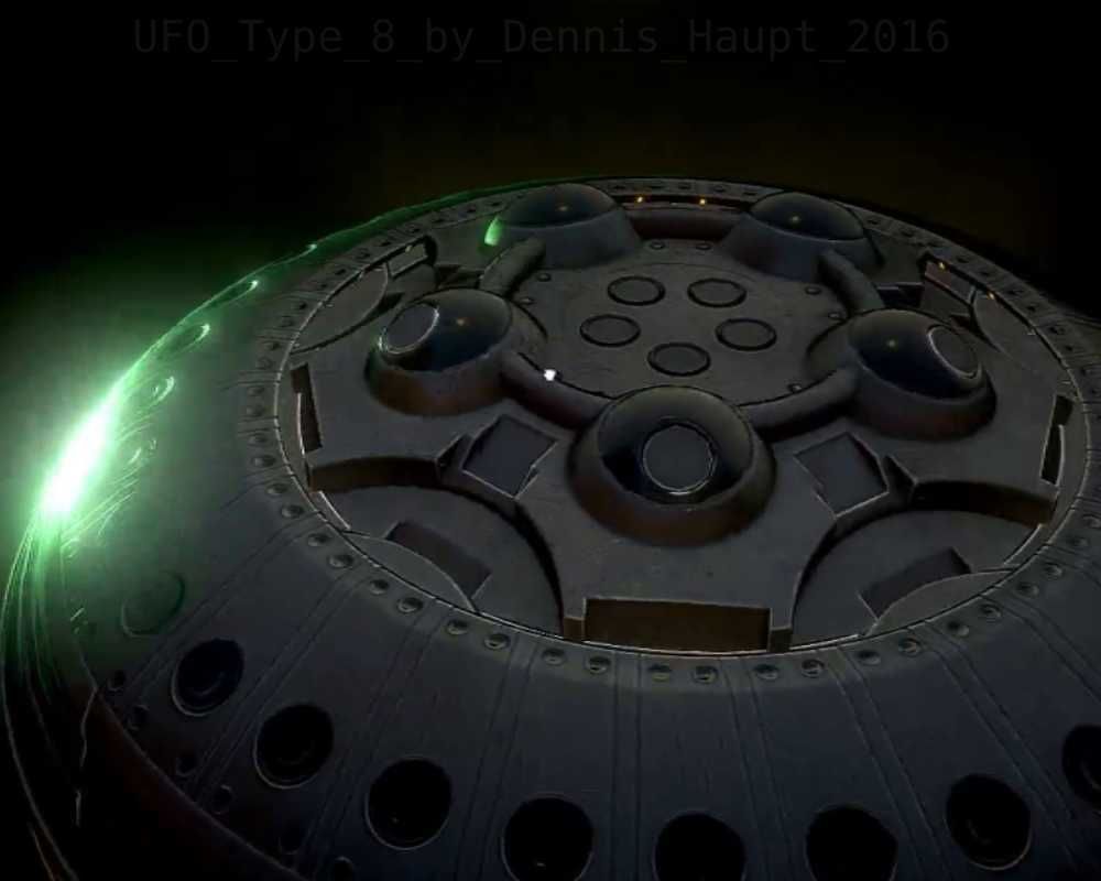 UFO Type 8 Animated and Game Ready Low-poly 3D model_8