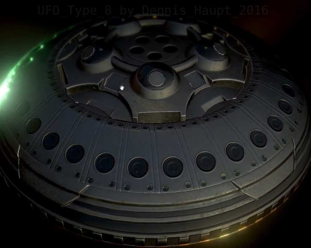 UFO Type 8 Animated and Game Ready Low-poly 3D model_15