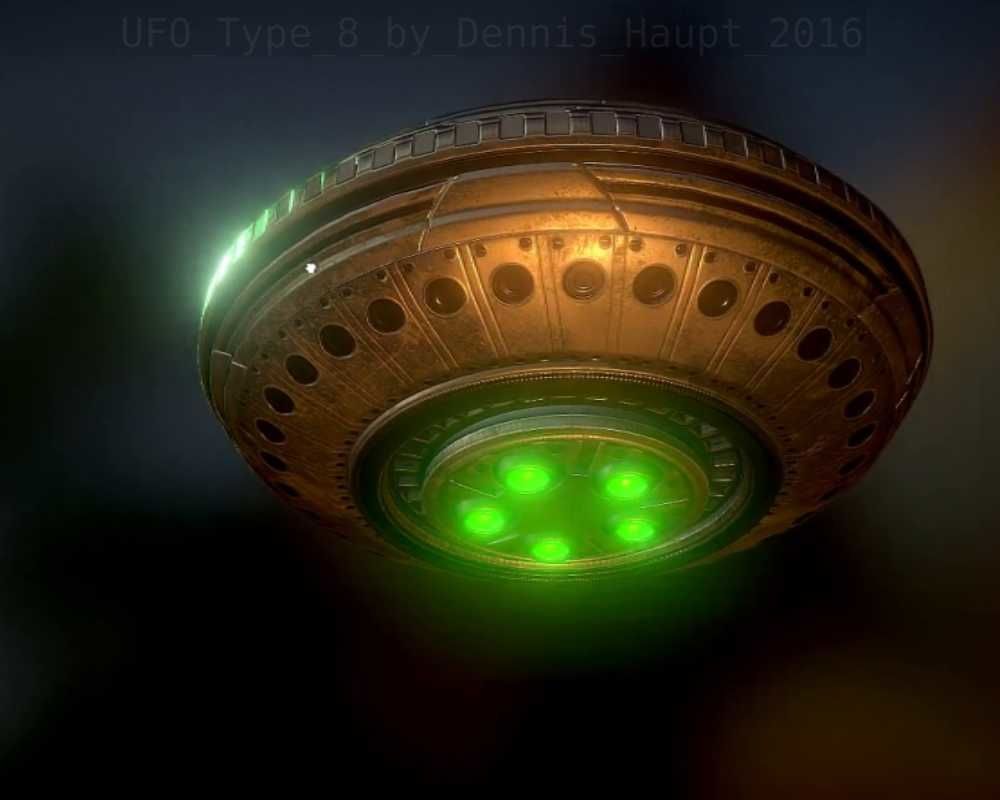 UFO Type 8 Animated and Game Ready Low-poly 3D model_131