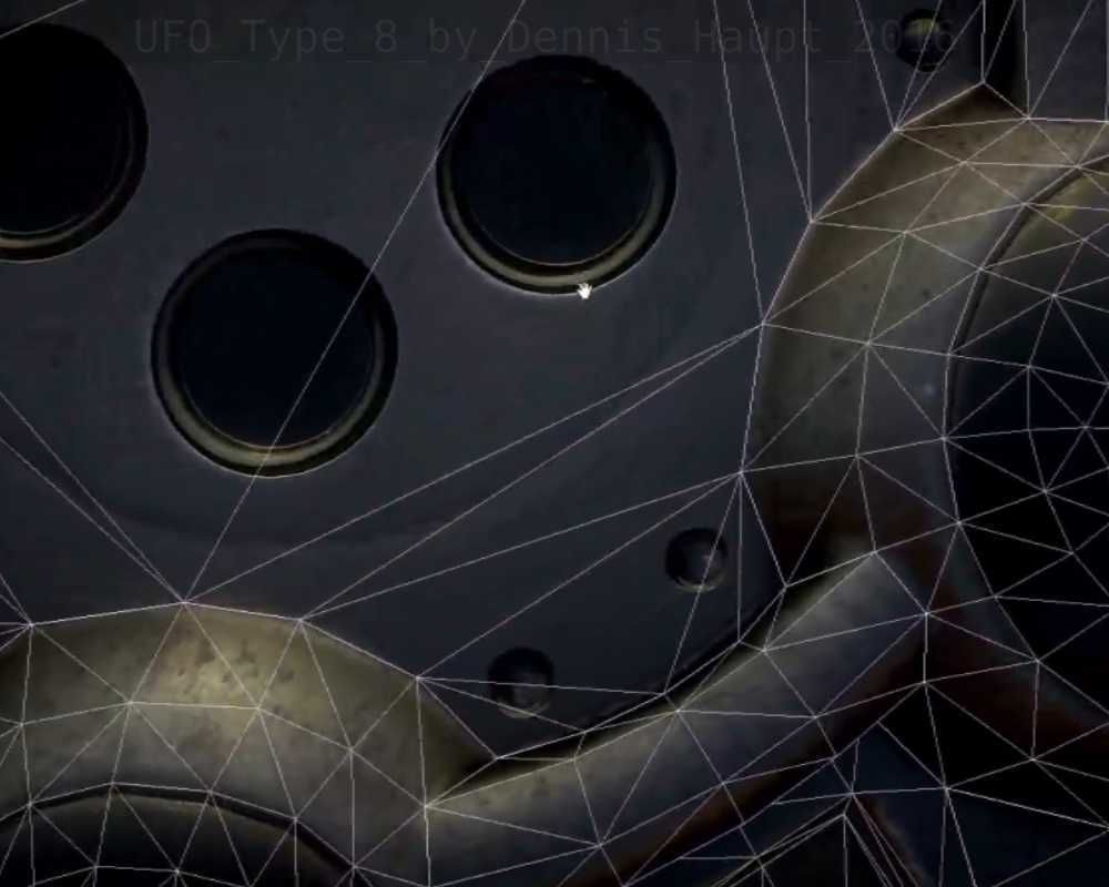 UFO Type 8 Animated and Game Ready Low-poly 3D model_63