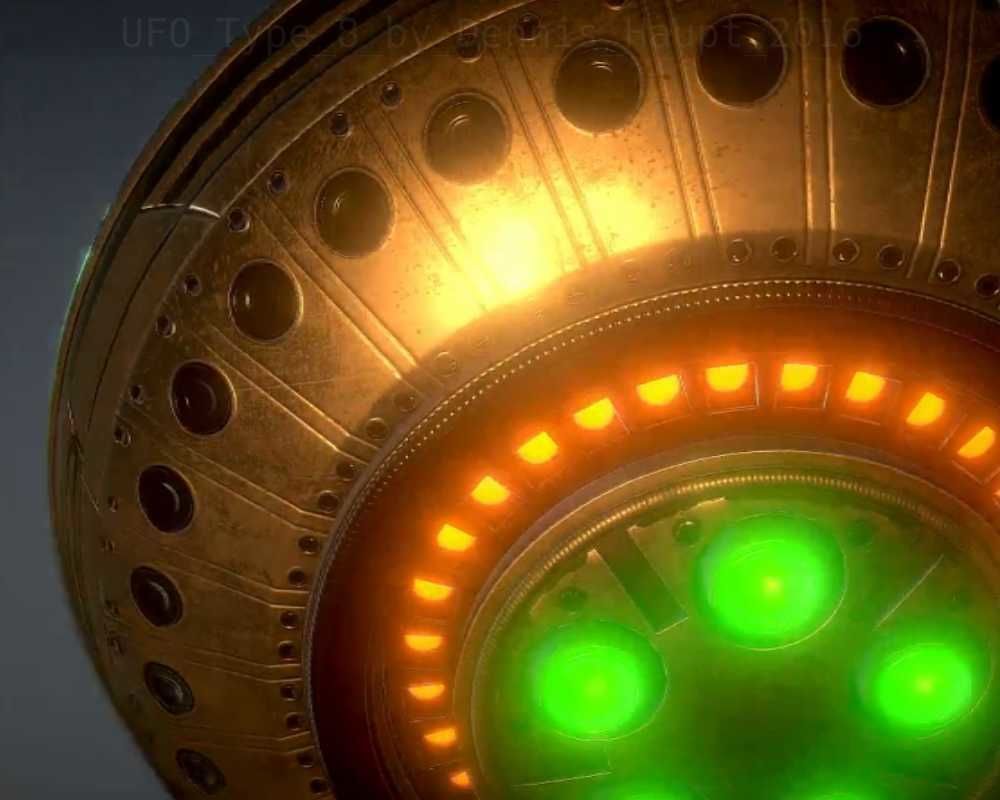 UFO Type 8 Animated and Game Ready Low-poly 3D model_117
