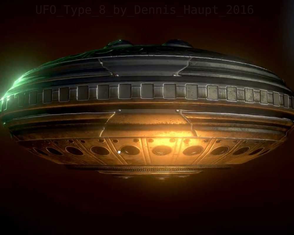 UFO Type 8 Animated and Game Ready Low-poly 3D model_9