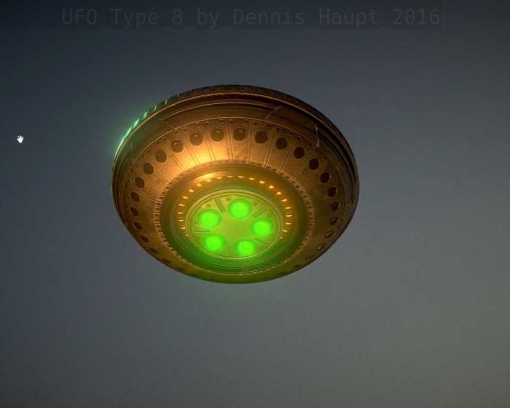 UFO Type 8 Animated and Game Ready Low-poly 3D model_134