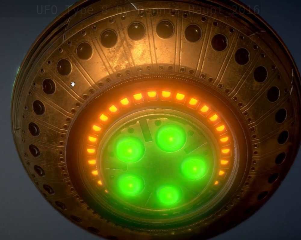 UFO Type 8 Animated and Game Ready Low-poly 3D model_121
