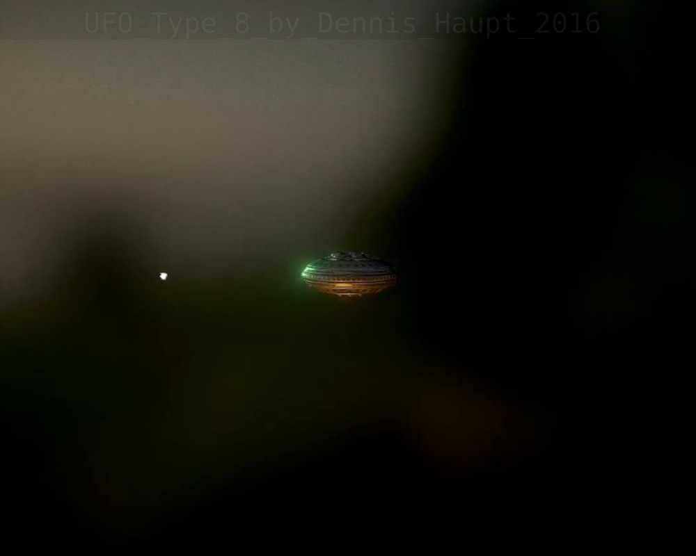 UFO Type 8 Animated and Game Ready Low-poly 3D model_124