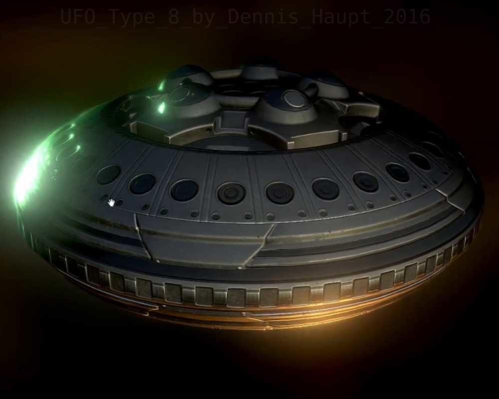 UFO Type 8 Animated and Game Ready Low-poly 3D model_49