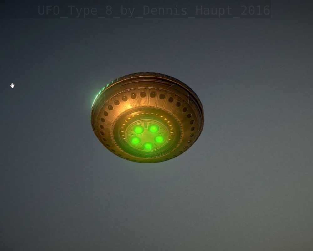 UFO Type 8 Animated and Game Ready Low-poly 3D model_135