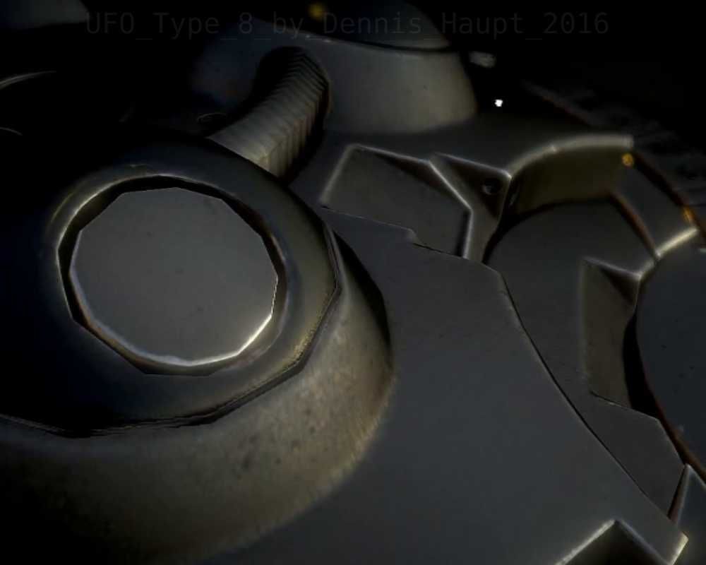 UFO Type 8 Animated and Game Ready Low-poly 3D model_99