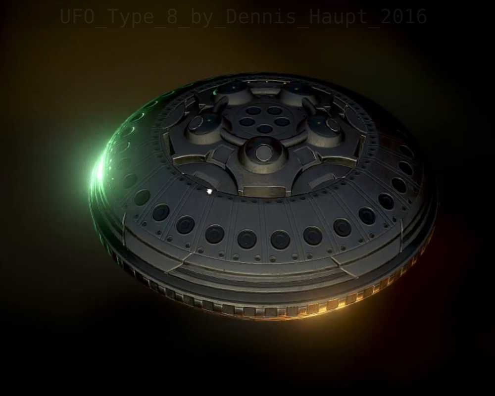UFO Type 8 Animated and Game Ready Low-poly 3D model_16