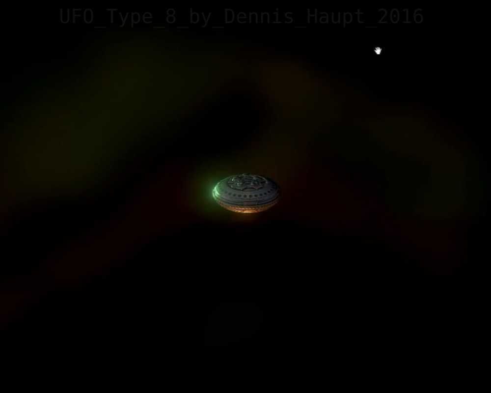 UFO Type 8 Animated and Game Ready Low-poly 3D model_126