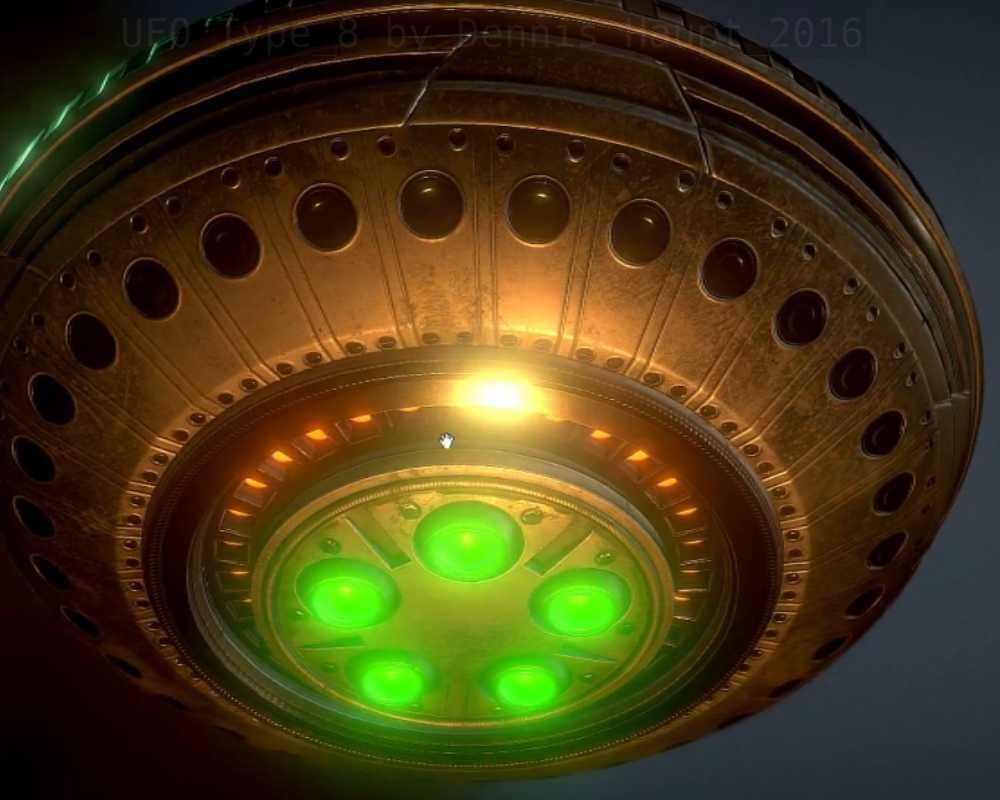 UFO Type 8 Animated and Game Ready Low-poly 3D model_2