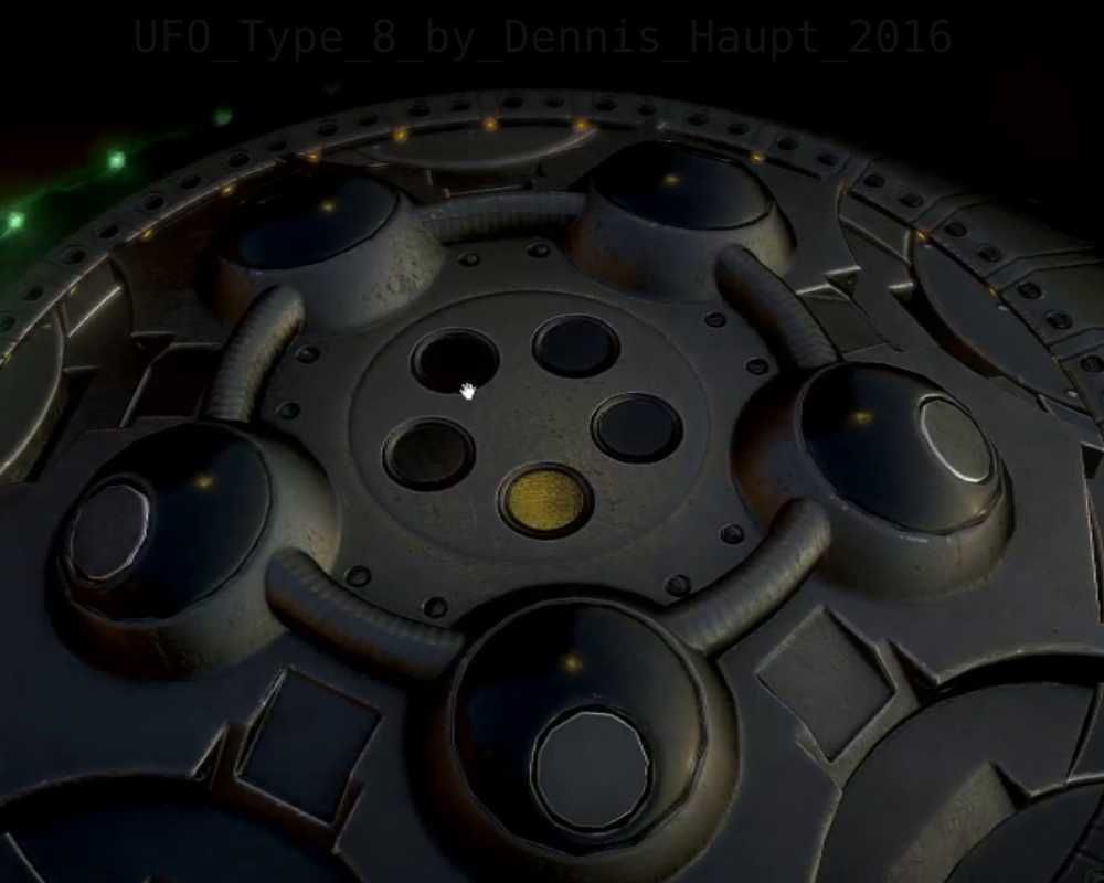 UFO Type 8 Animated and Game Ready Low-poly 3D model_45