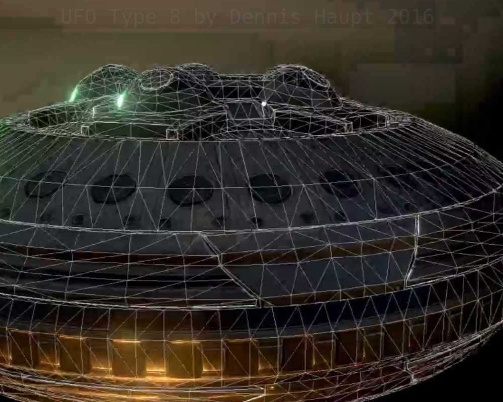 UFO Type 8 Animated and Game Ready Low-poly 3D model_69