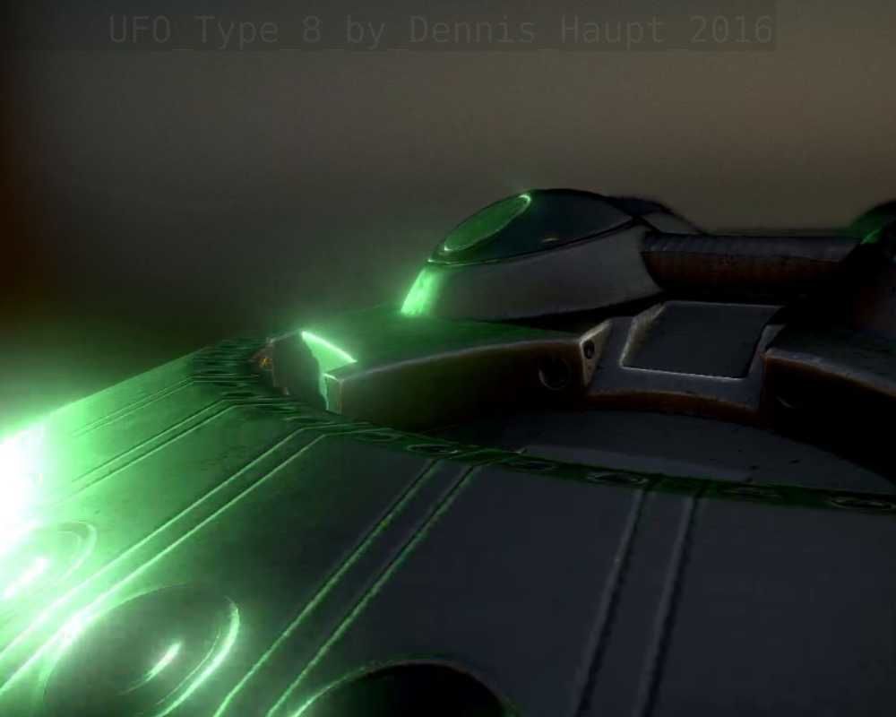 UFO Type 8 Animated and Game Ready Low-poly 3D model_105
