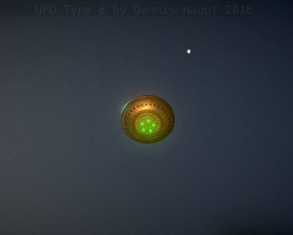UFO Type 8 Animated and Game Ready Low-poly 3D model_127