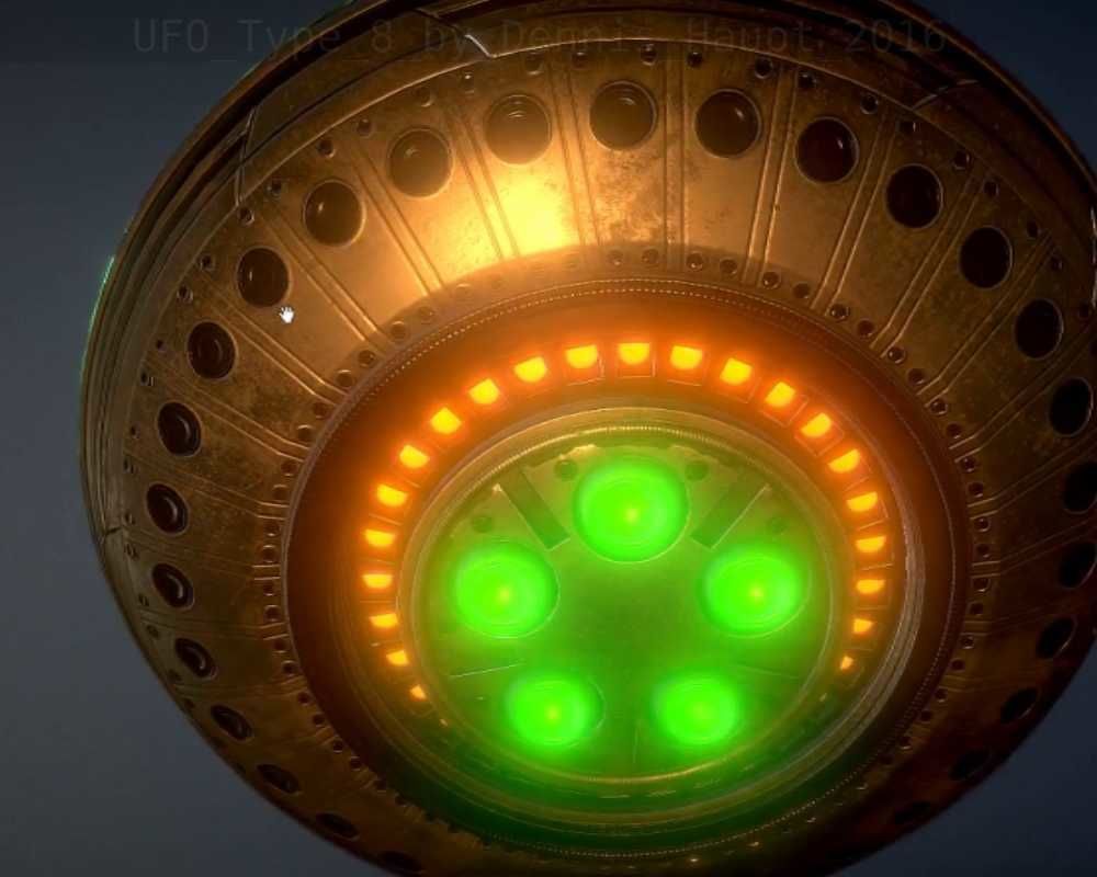 UFO Type 8 Animated and Game Ready Low-poly 3D model_120