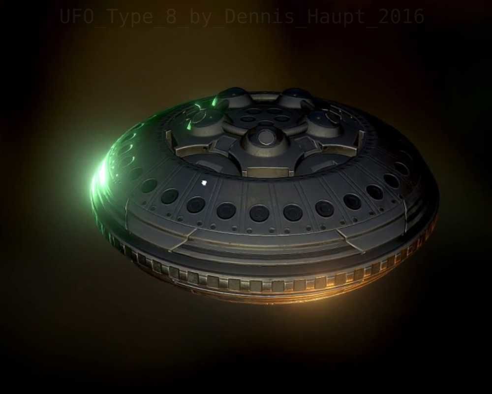 UFO Type 8 Animated and Game Ready Low-poly 3D model_20
