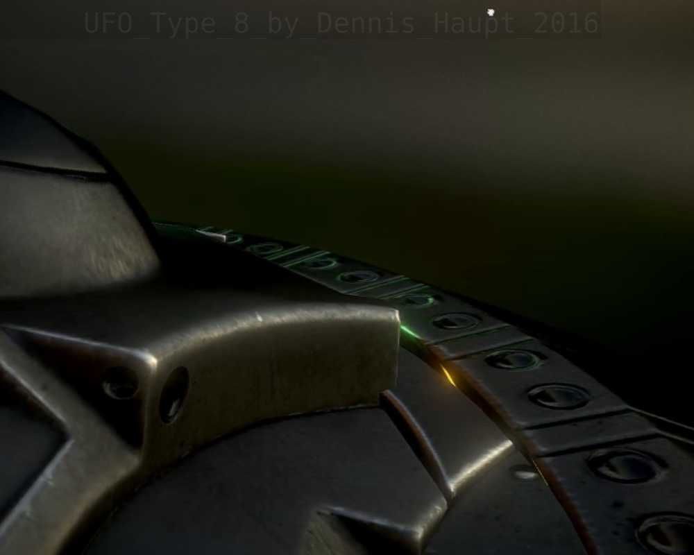 UFO Type 8 Animated and Game Ready Low-poly 3D model_103