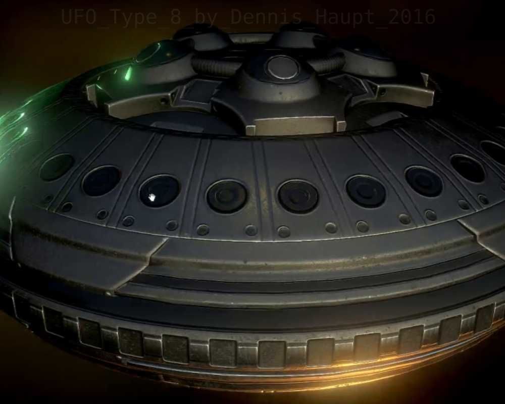 UFO Type 8 Animated and Game Ready Low-poly 3D model_53