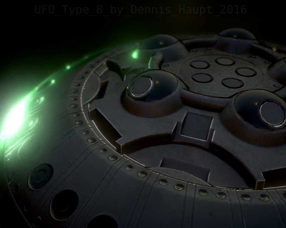 UFO Type 8 Animated and Game Ready Low-poly 3D model_111