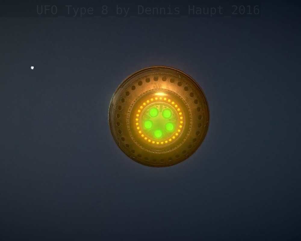 UFO Type 8 Animated and Game Ready Low-poly 3D model_46